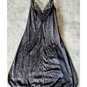 Bestform Satin Slip Black Size 34 Womens Lingerie Lace Trim Nightwear Chemise